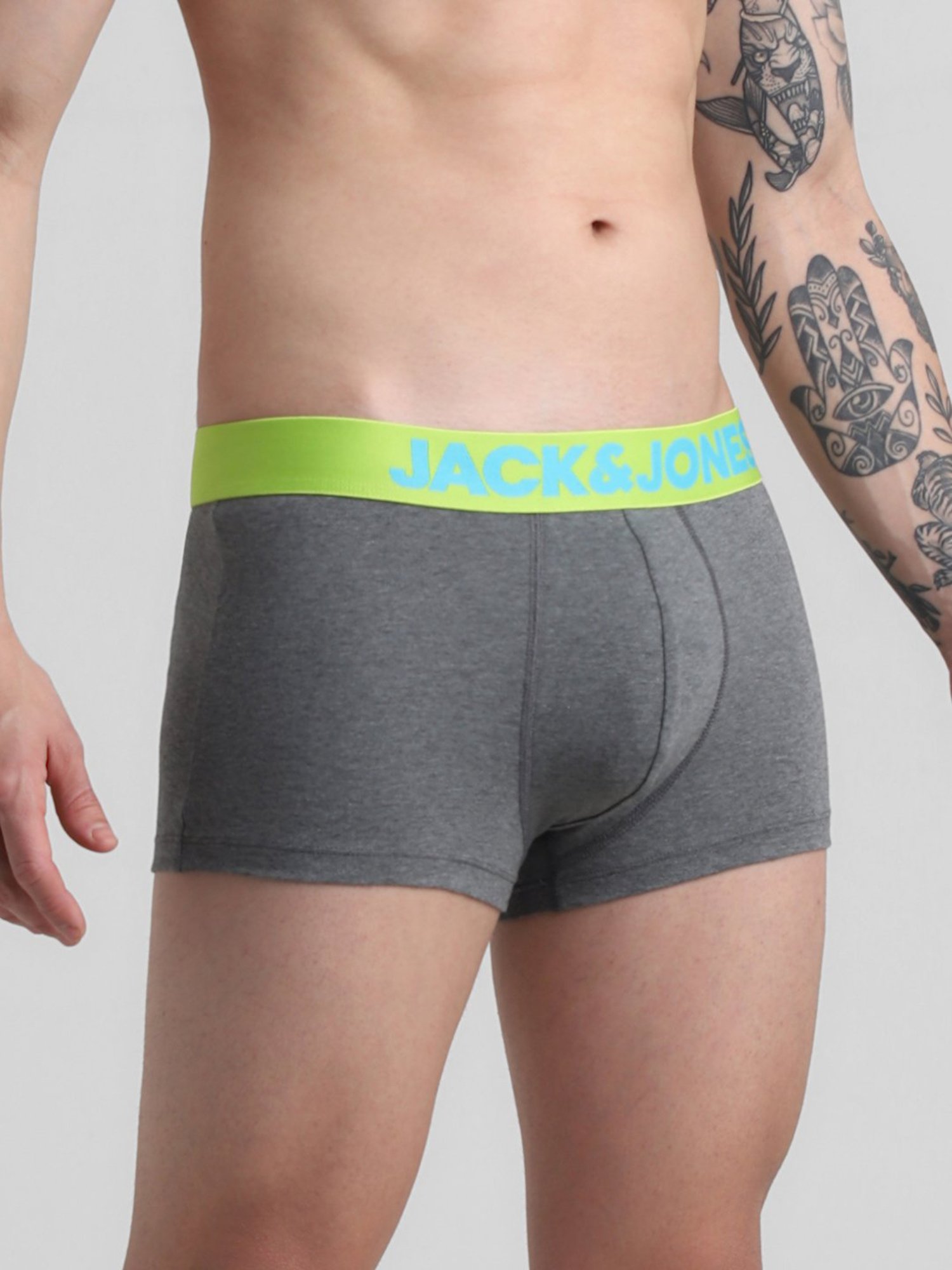 Jack & Jones Dark Grey & Black Trunks - Pack of 2