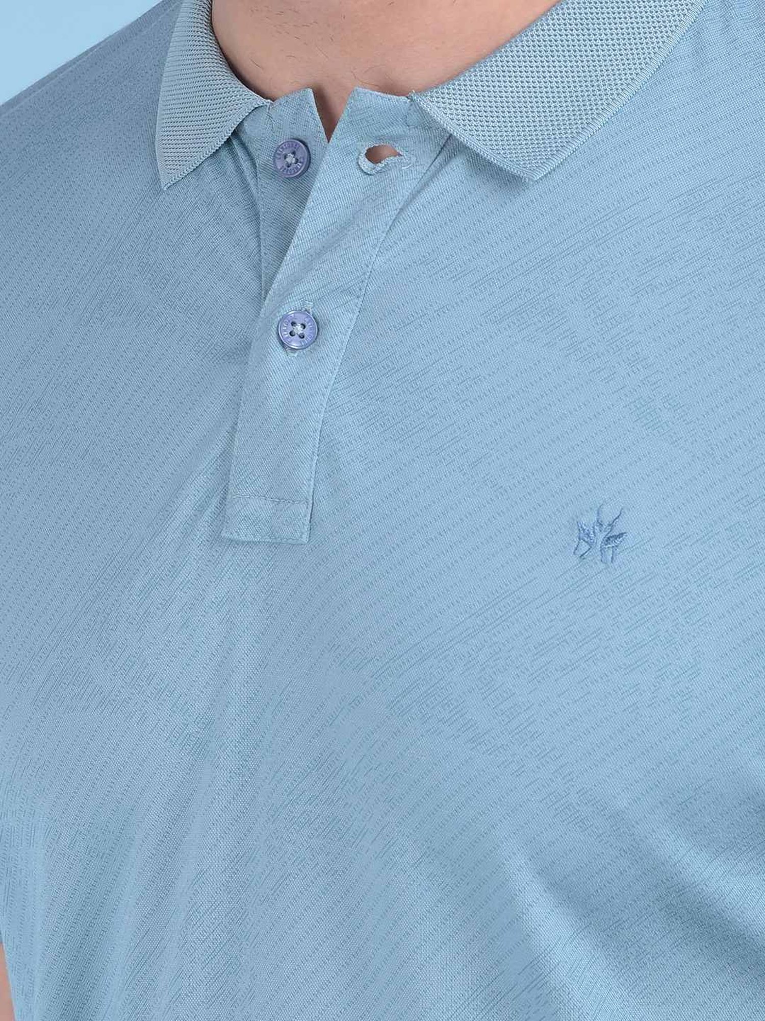 Crimsoune Club Green Cotton Slim Fit Polo T-Shirt