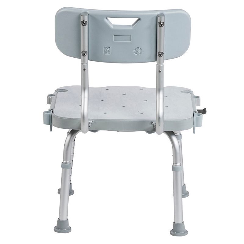 Drive Medical RTL12A001-GR PreserveTech 360 Degrees Swivel Adjustable Height Compact Bath Chair with 350 Pound Weight Capacity, Grey