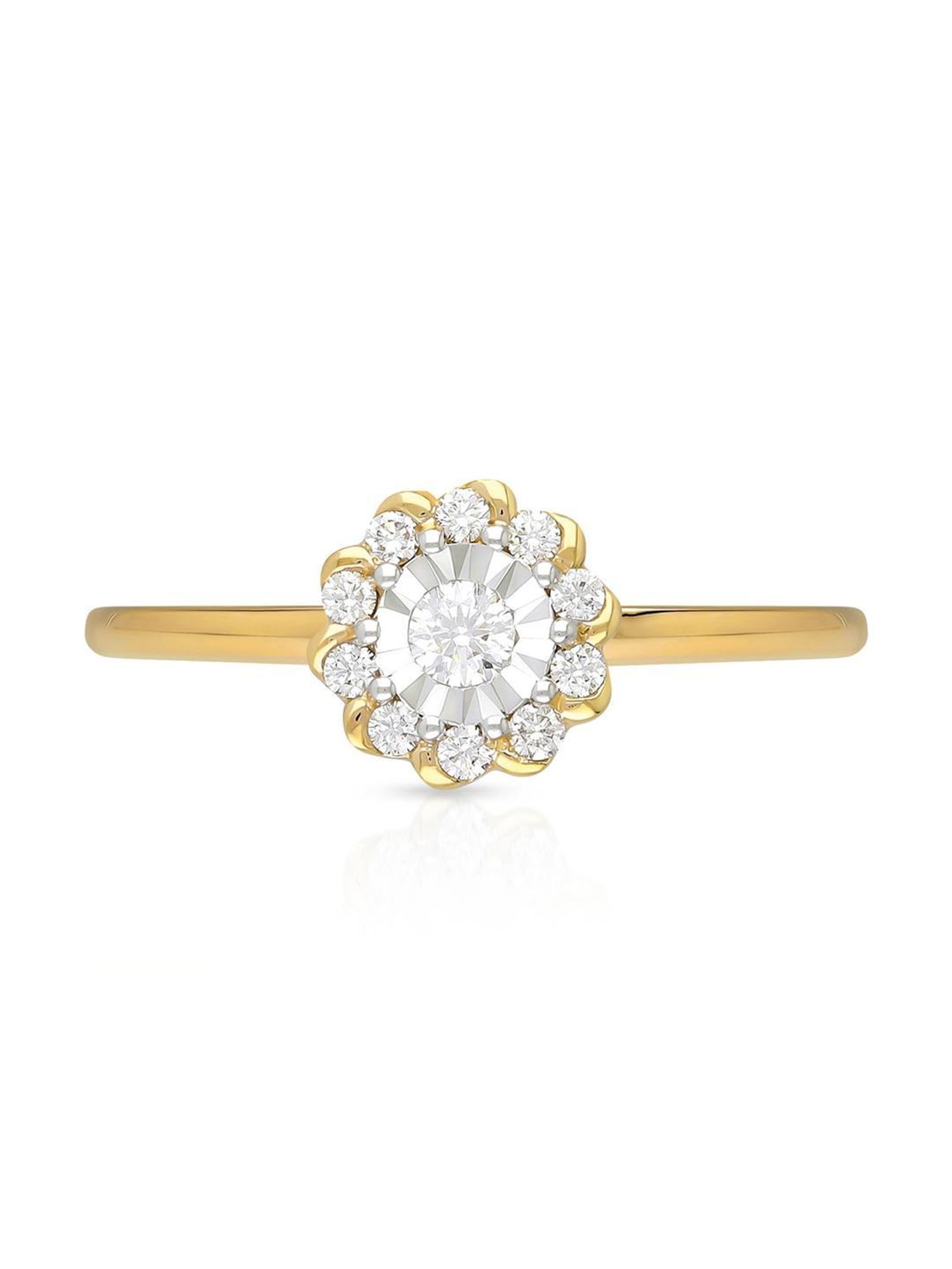 Mia By Tanishq Nature's Finest 14k Yellow Zigzag Treasures Gold Diamond Ring