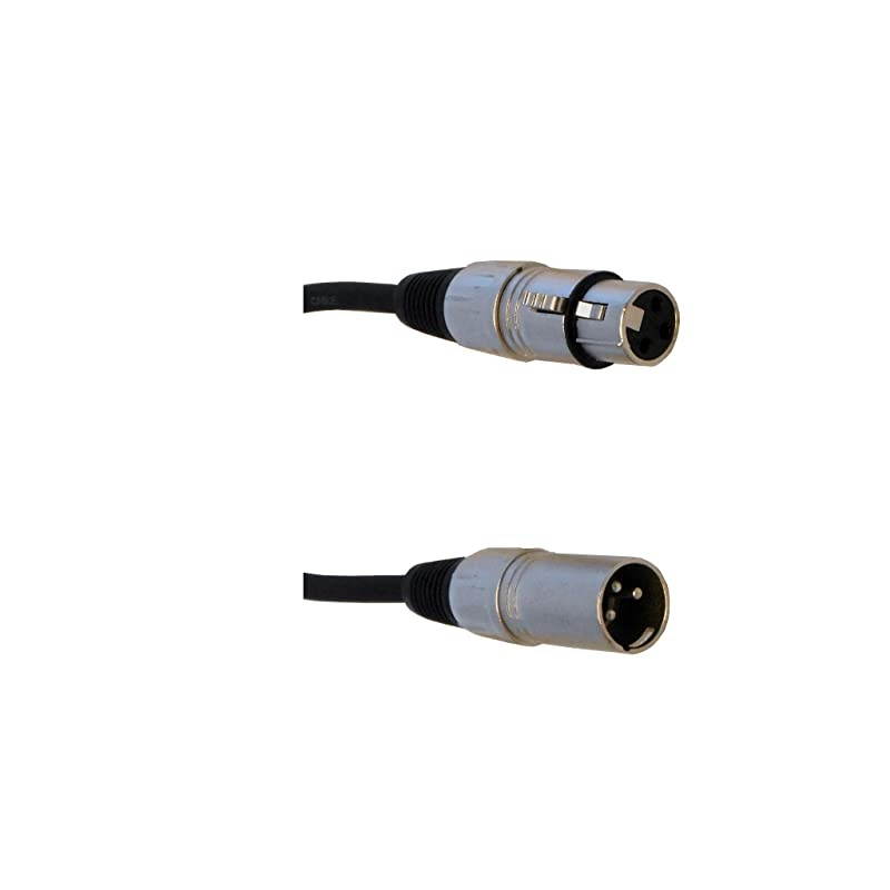 ADC203MX2 1 ft XLF Female to XLR Male Microphone Cable 2Pack