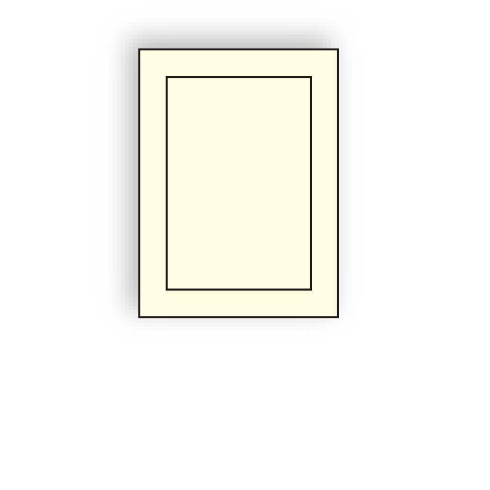 #5-1/2 Baronial Panel Card, 4-1/4" x 5-1/2", 140#, Recycled, Creme, Acid Free, Raised Embossed Panel (Box of 250)