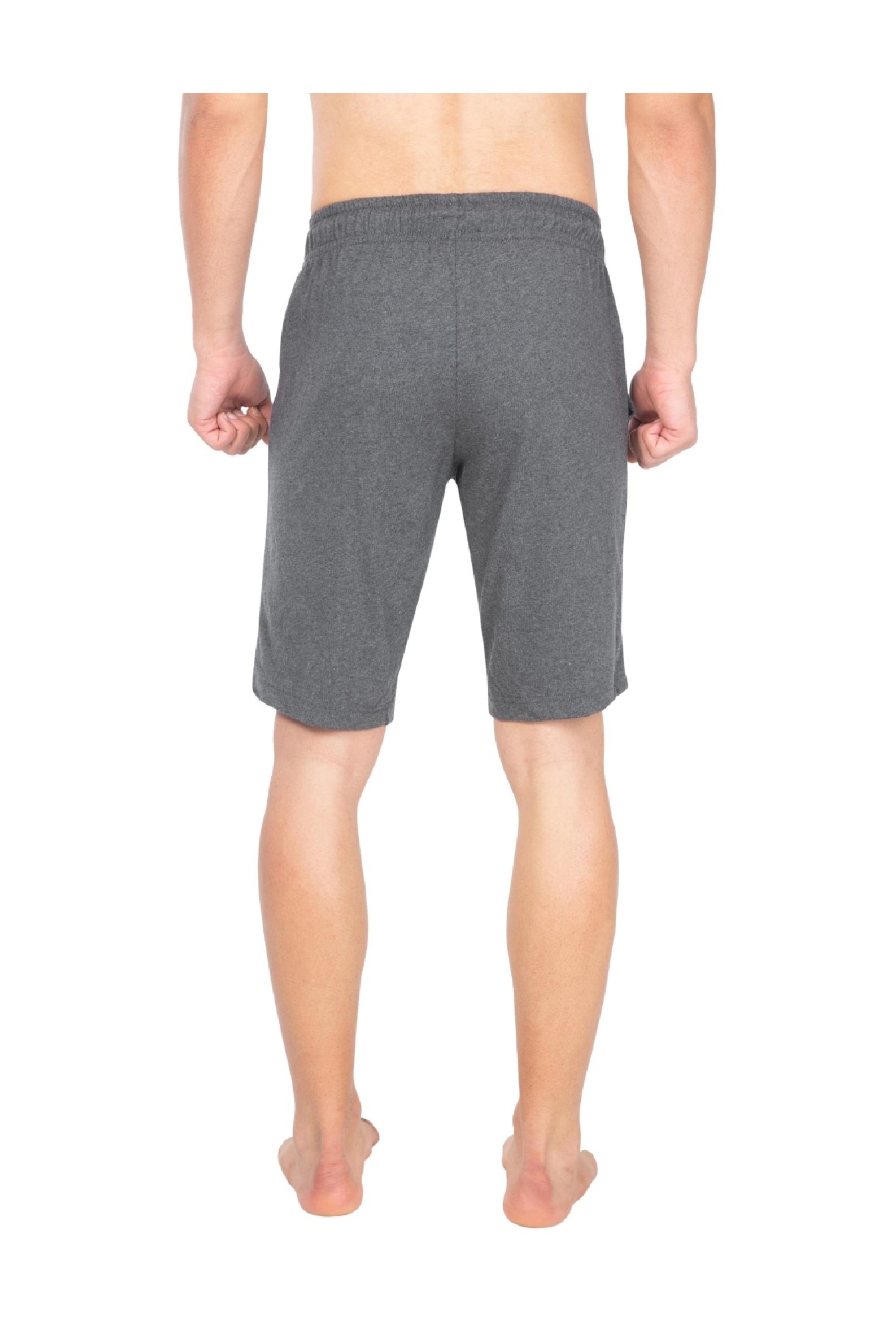 Jockey AM12 Grey Super Combed Cotton Shorts with Side Pocket