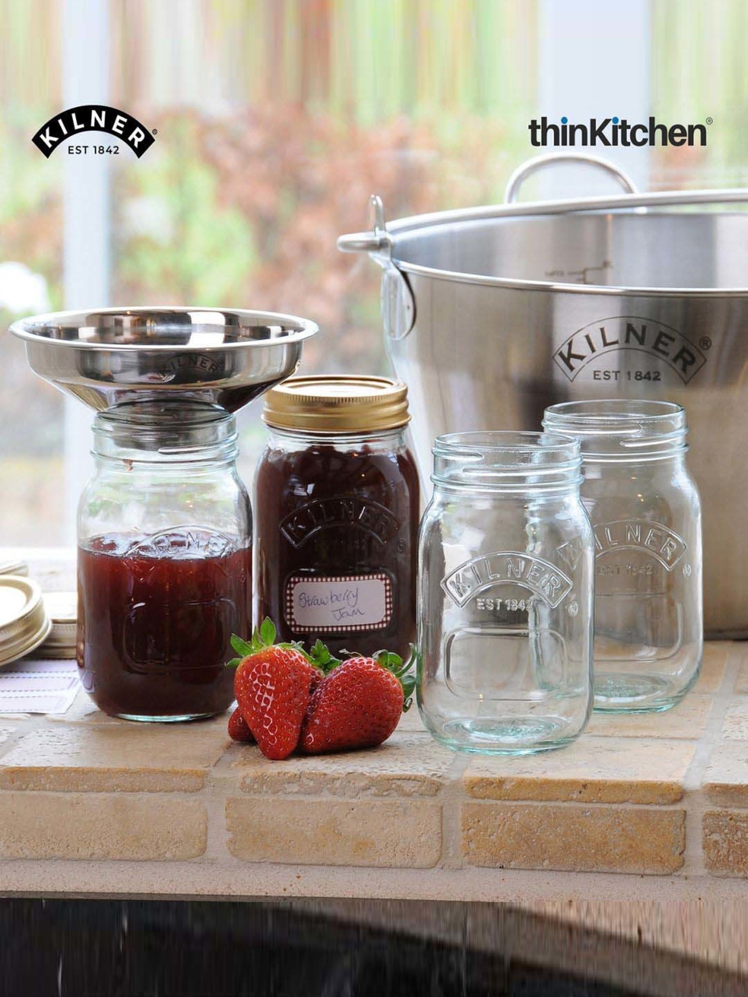 Kilner Transparent Glass Preserve Jars (1 L) - Set of 6