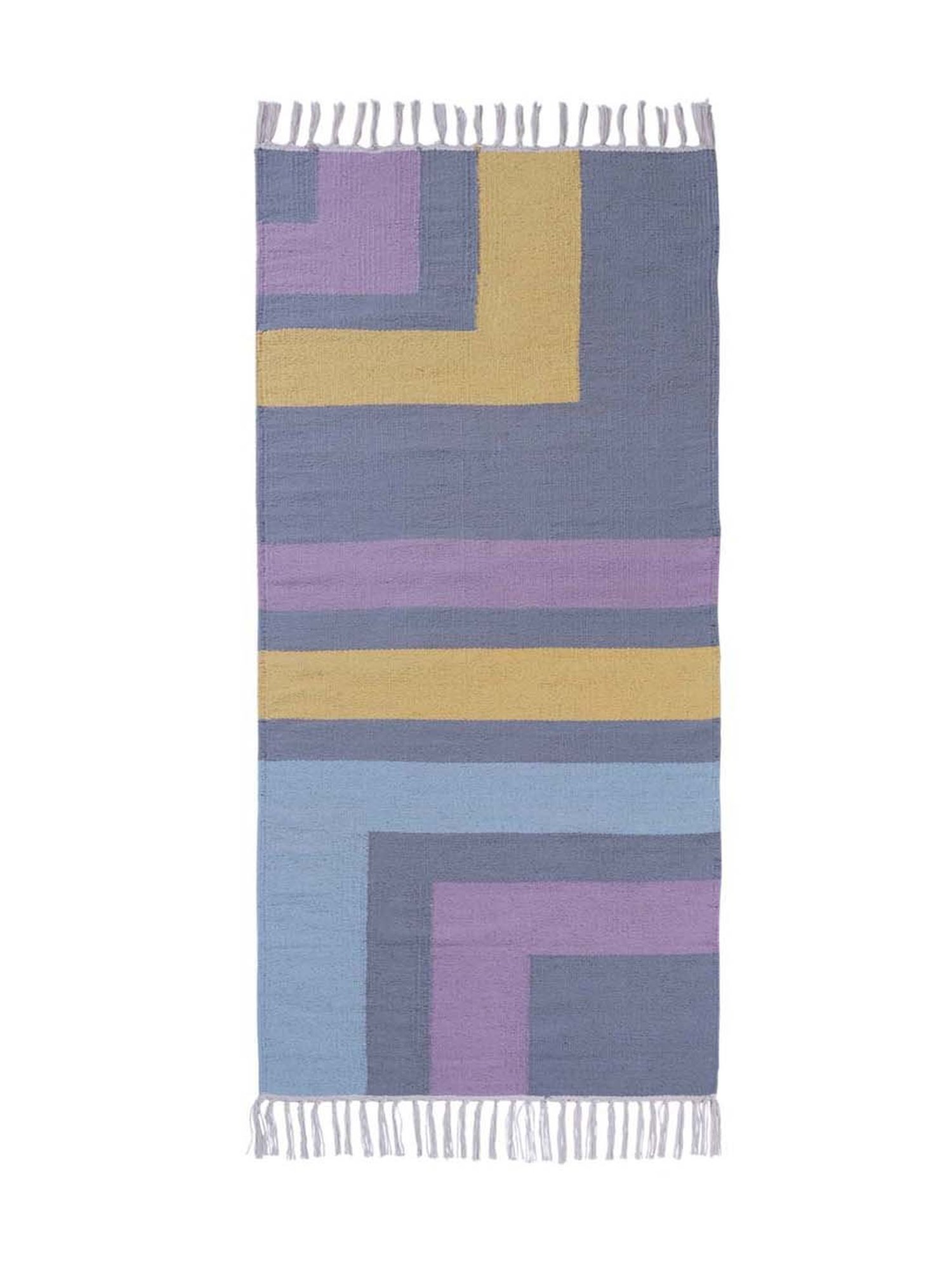 Pequra Multicolored Cotton Floor Covering Mandini Runner Rug