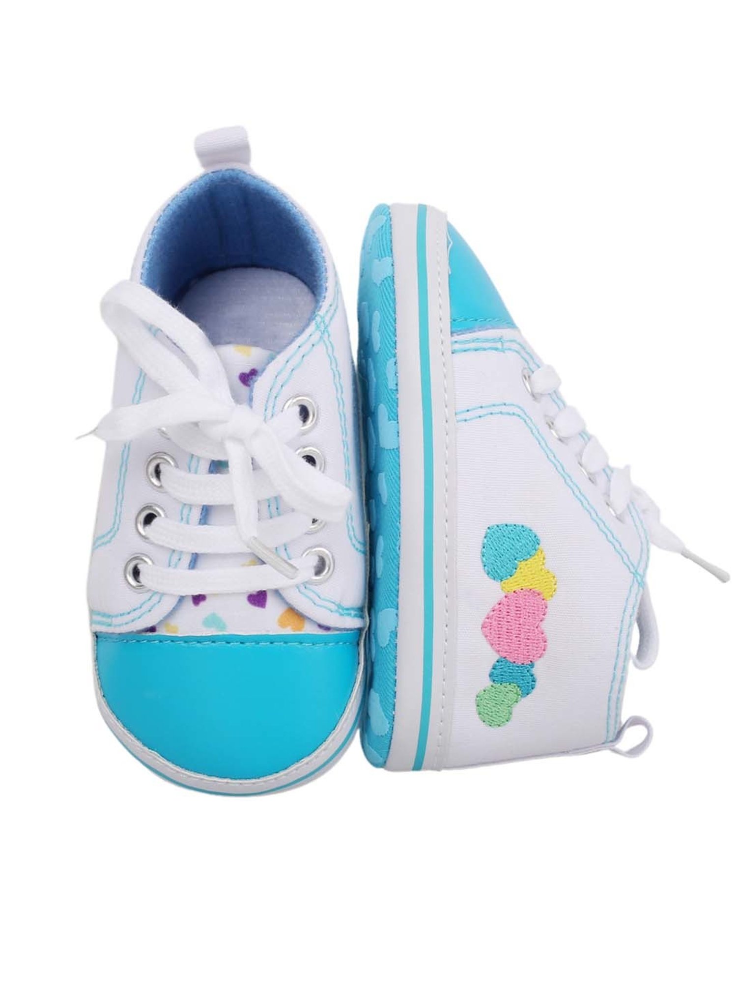 Baby Moo Kids Brown & White Velcro Shoes