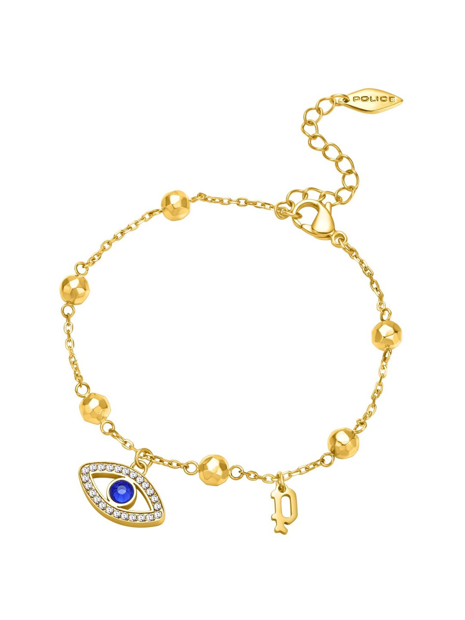 Police Crystal Flexible fit Blue Flexible fit Bracelet for Women