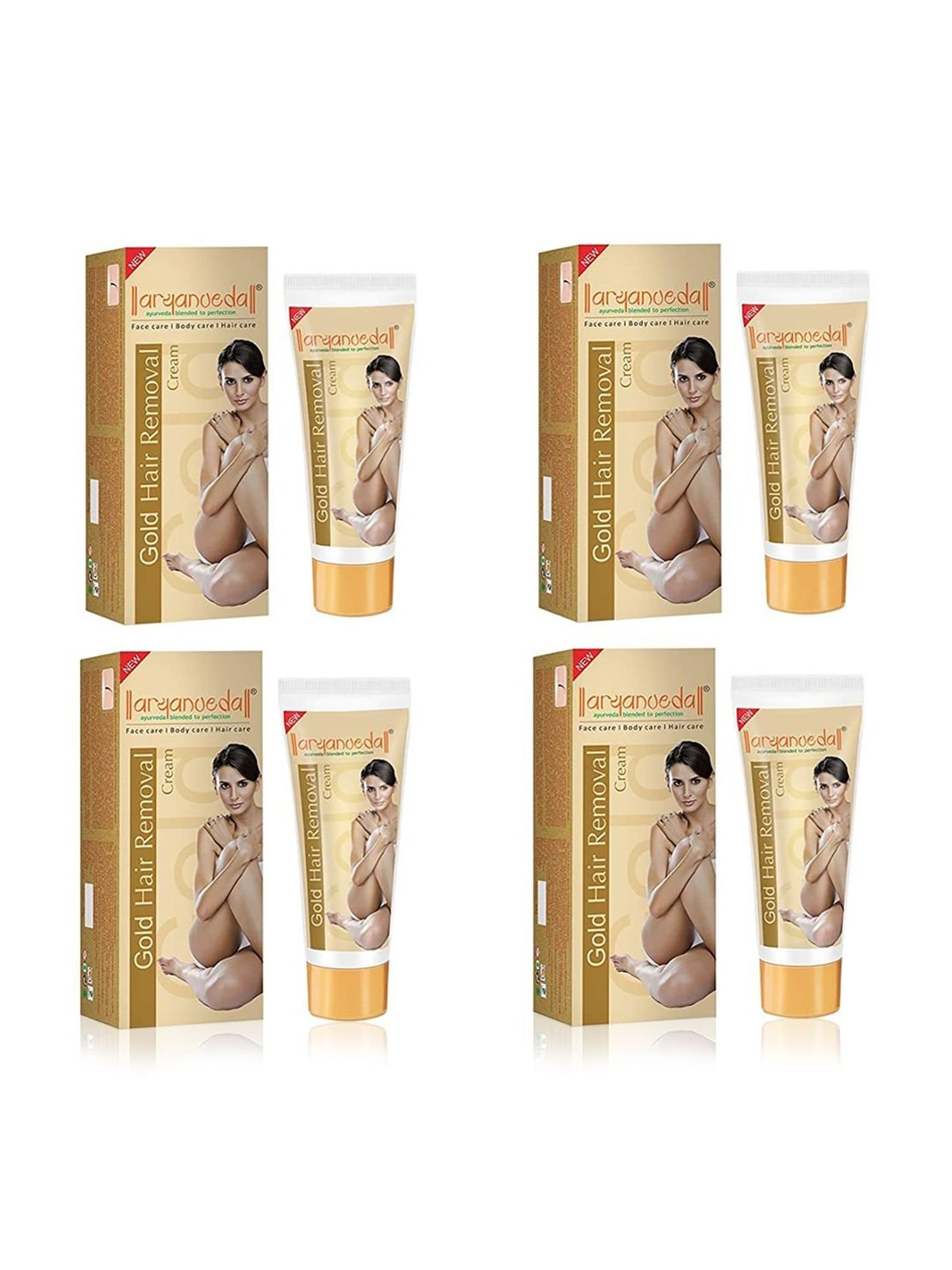 Aryanveda Gold Hair Removal Cream (Pack of 4)
