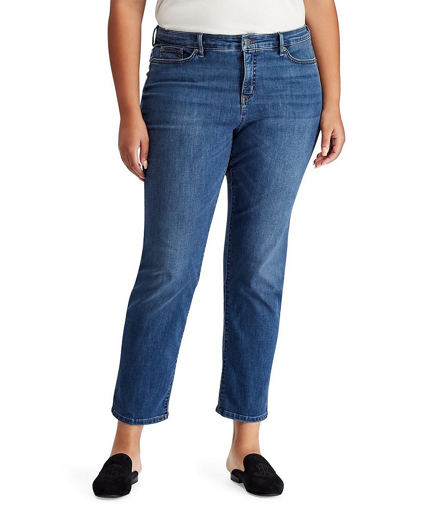 Ruby Rd. Plus Size Super Soft Stretch Denim Straight Leg Jeans