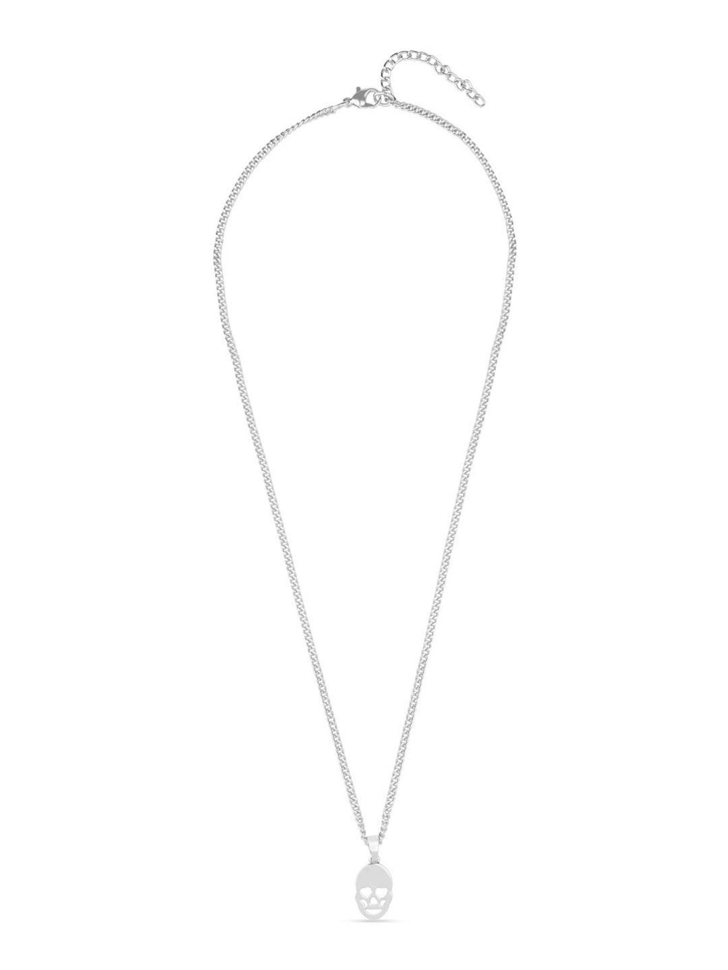 The Bro Code Silver-Plated Heart Face Pendant Necklace for Men