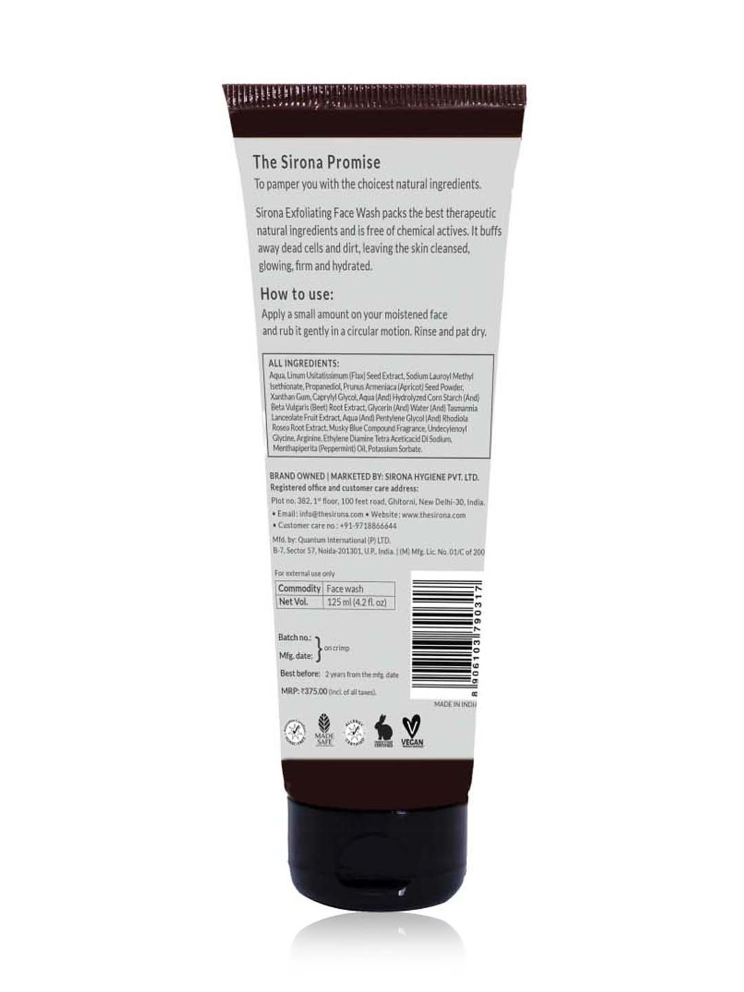 Globus Naturals Rice Ceramide Radiance Face Wash - Pack of 3