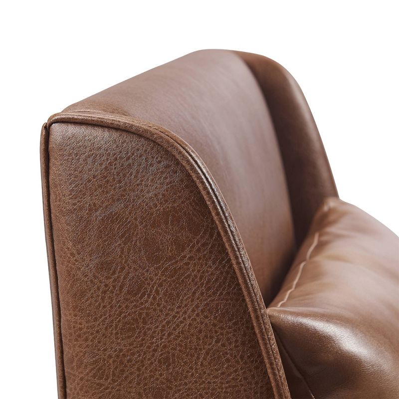 Leather Lounge Chair Brown - Versanora