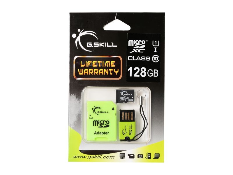 G.Skill 64GB microSDXC UHS-I/U1 Class 10 Memory Card with Adapter (FF-TSDXC64GA-U1)