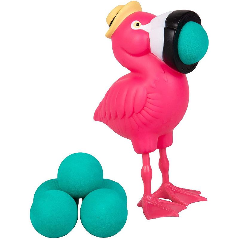 Hog Wild Flamingo Popper Toy, Shoots Foam Balls!