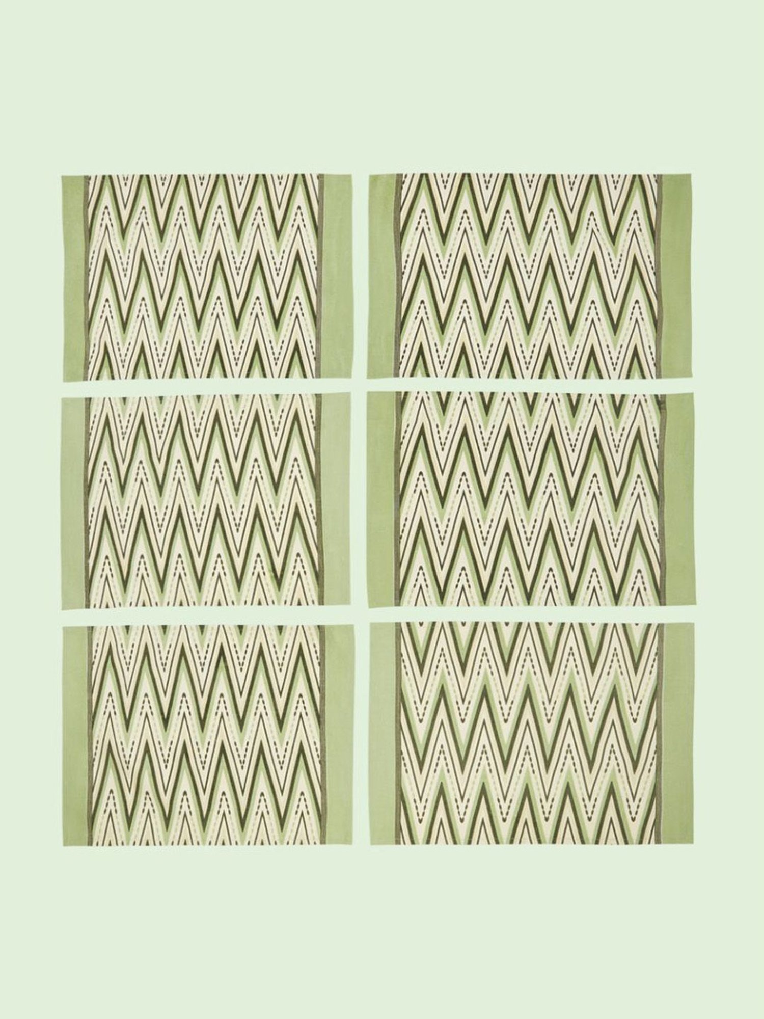 Living Scapes by Pantaloons Green Canvas Placemats - Set of 6