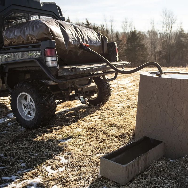 Banks Outdoors 100 Gallon Heavy Duty Truck Bed Camping Agricultural Farm Portable Wild Water Bladder with Hose and Shut Off Valve, Brown