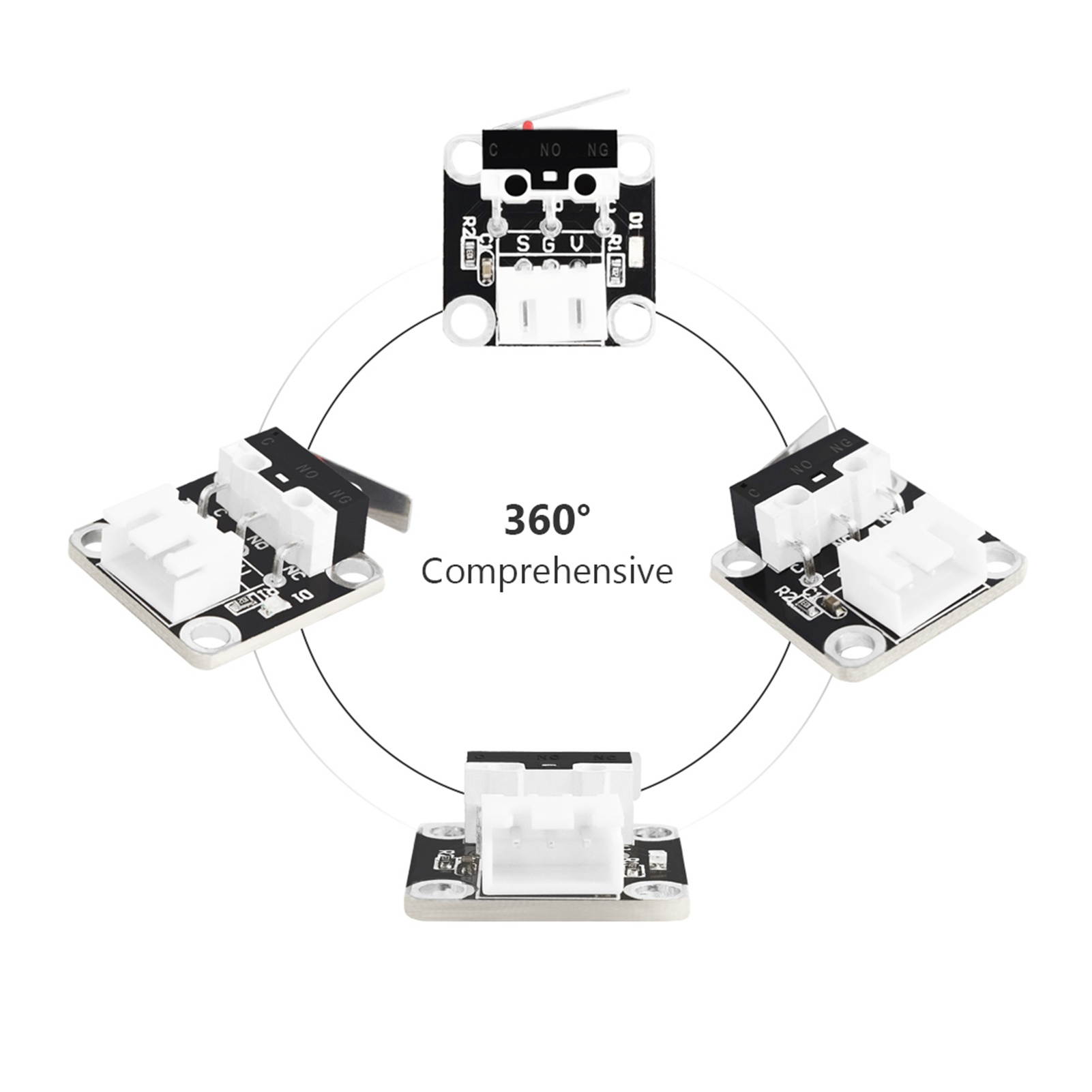 Aibecy 3D Printer Parts End Stop Limit Switch 3Pin Endstop Switch Module Plug Control with Cable for Creality CR-10
