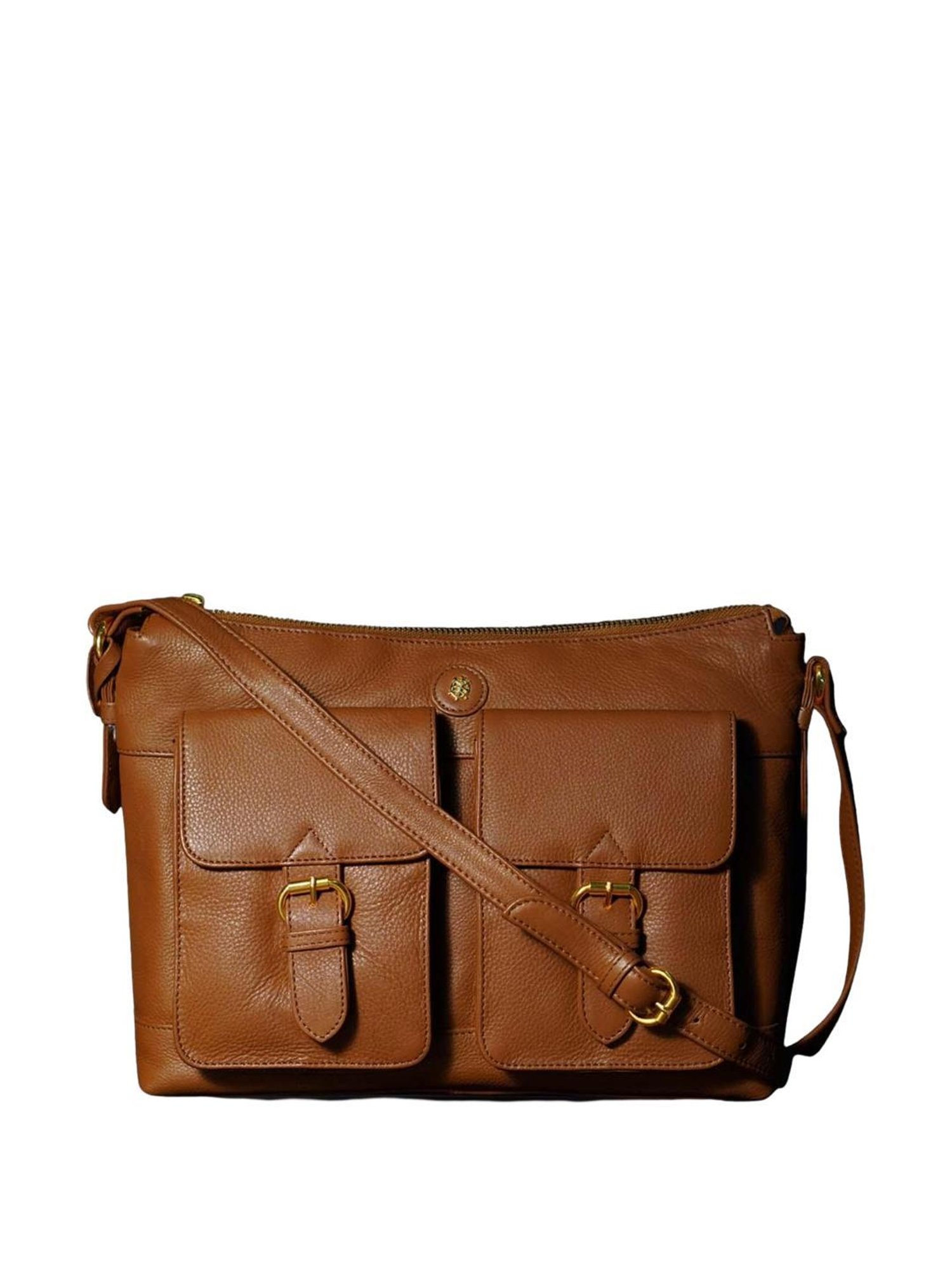 Tortoise Go Everywhere Jayna Tan Solid Medium Cross Body Bag