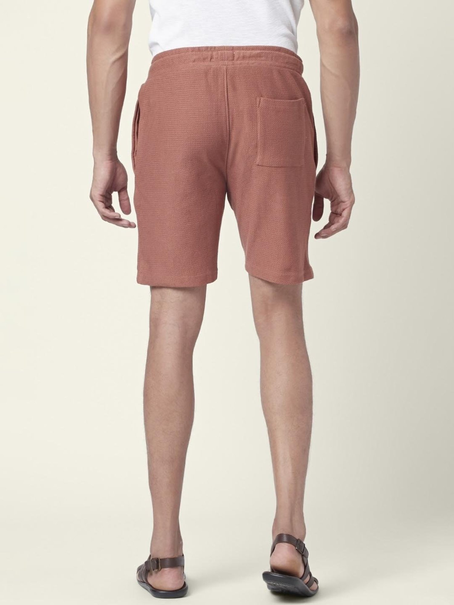 7 Alt By Pantaloons Chestnut Cotton Slim Fit Shorts