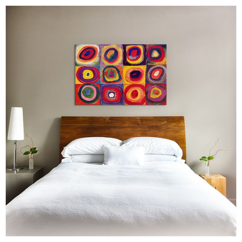 Squares with Concentric Circles by Wassily Kandinsky Canvas Print (26"x 40")