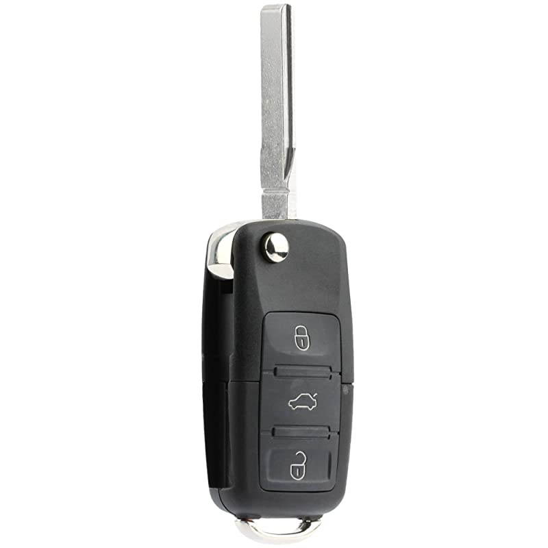 Keyless Entry Remote Flip Key Fob fits 2002 2003 2004 2005 VW Jetta Golf Passat HLO1J0959753AM