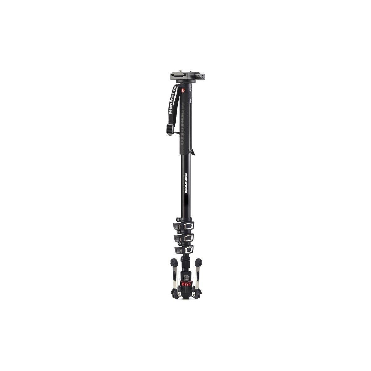 Manfrotto XPRO Monopod+ Aluminum Monopod with 577 Video Adapter, 4 Section