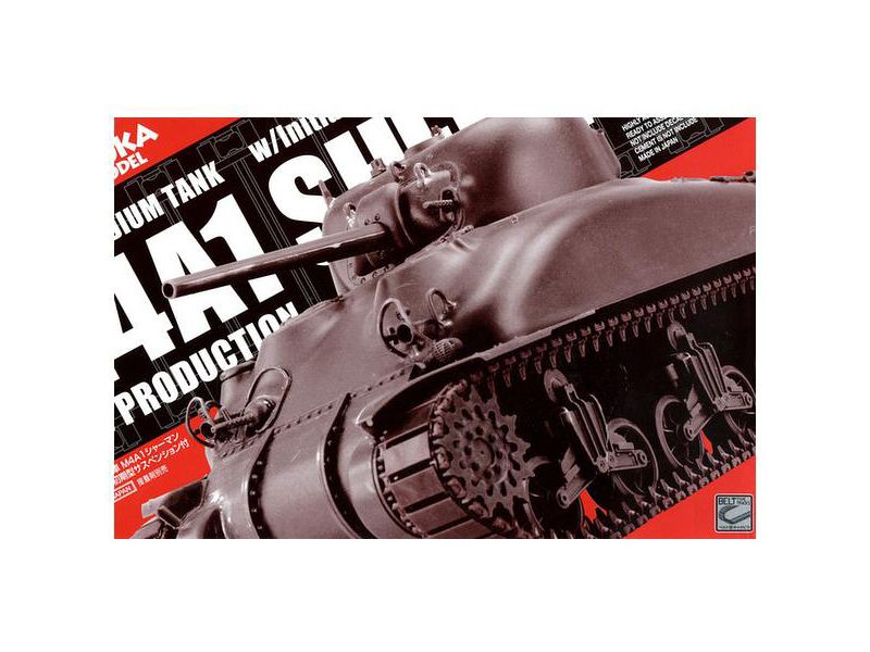 Asuka AS-001 U.S. Medium Tank M4A1 Sherman Very Early Suspension 1/35 Scale Model Kit