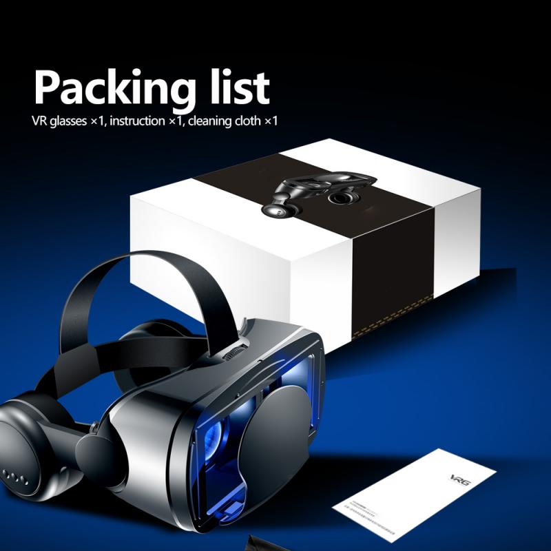 VRG PRO+  VR glasses Virtual Reality 3D Glasses Full Screen Visual Wide-Angle VR Glasses For 5 to 7 inch Smartphones with Blue-ray