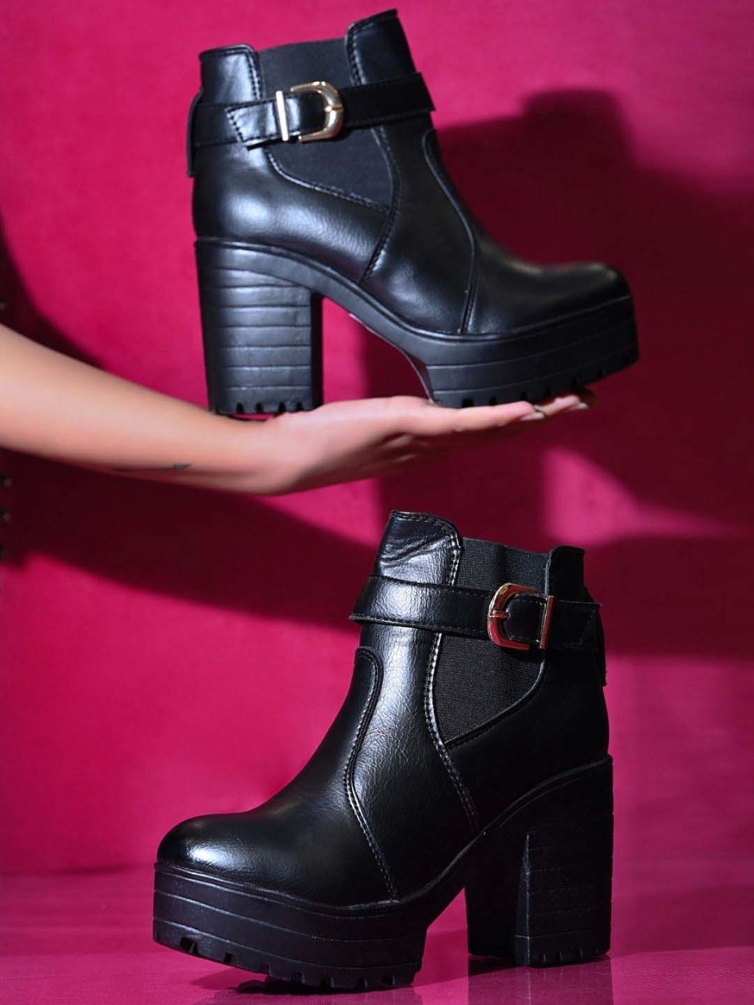 Shoetopia Kids Black Casual Boots