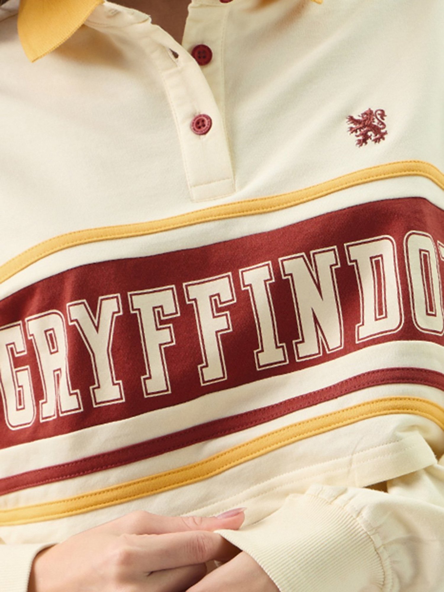 The Souled Store White & Brown Cotton Graphic Print Crop Sweatshirt