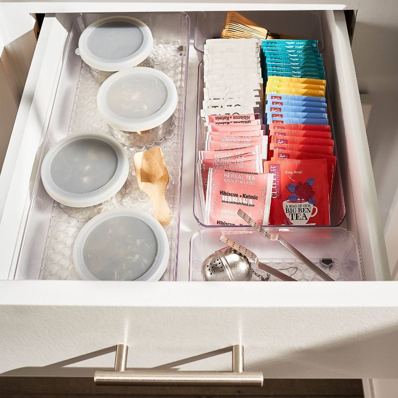 Set of 4 Hexa Drawer Organizer Clear - Spectrum Diversified