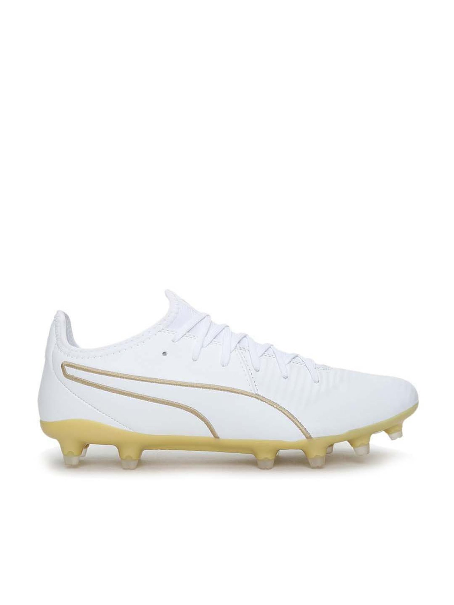 Puma Men's KING Pro FG White Football Shoes