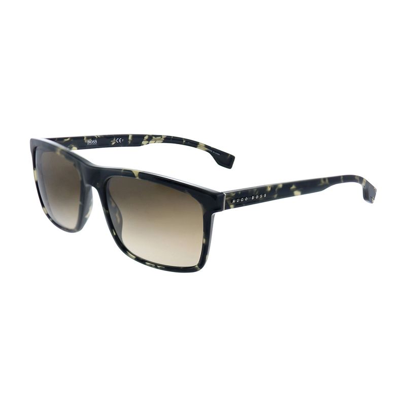 Hugo Boss 1036/S WR7 Unisex Rectangle Sunglasses Black Havana 58mm