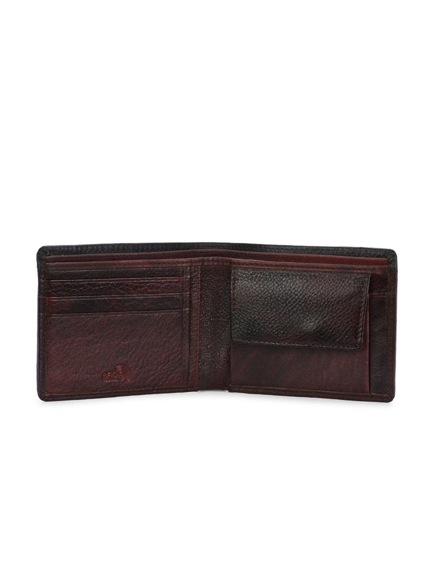 Clog London Brown Leather Small Bi-Fold Wallet for Men