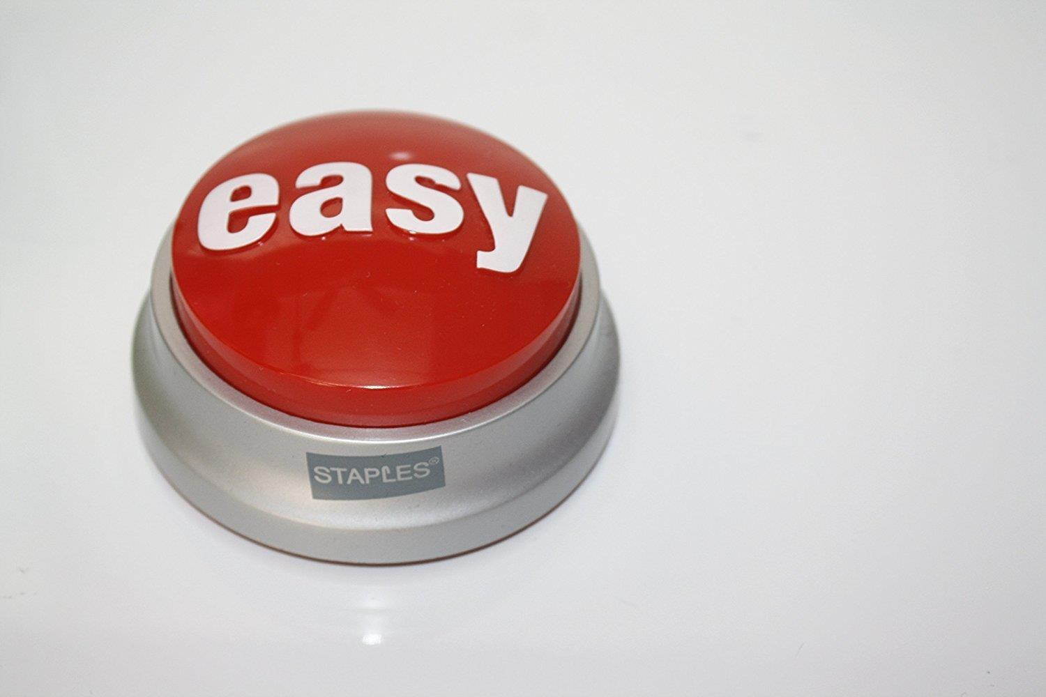Staples Talking EASY BUTTON - Complete With Batteries
