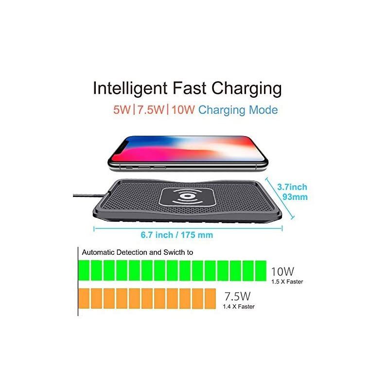 Charger car Charging pad qi 10W Quick Charger Thin car Charger Charging pad Phone Charger 75W5W Charging Station Dock glaxys9 Charger s8 s6s7 note8C3