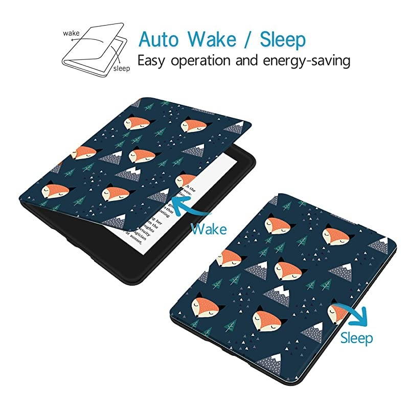 Painting Case for Allnew Kindle Paperwhite 10th Gen 2018 Release onlyWill Not fit Prior Gen Kindle Devices Fox