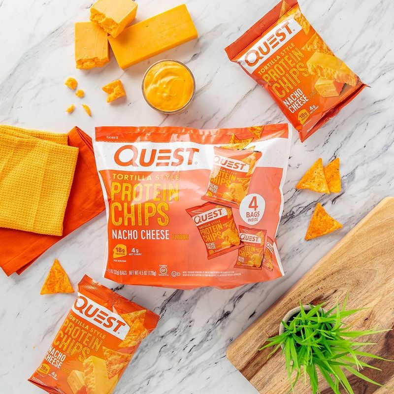 Quest Tortilla Style Protein Chips - Nacho Cheese - 4ct/4.5oz