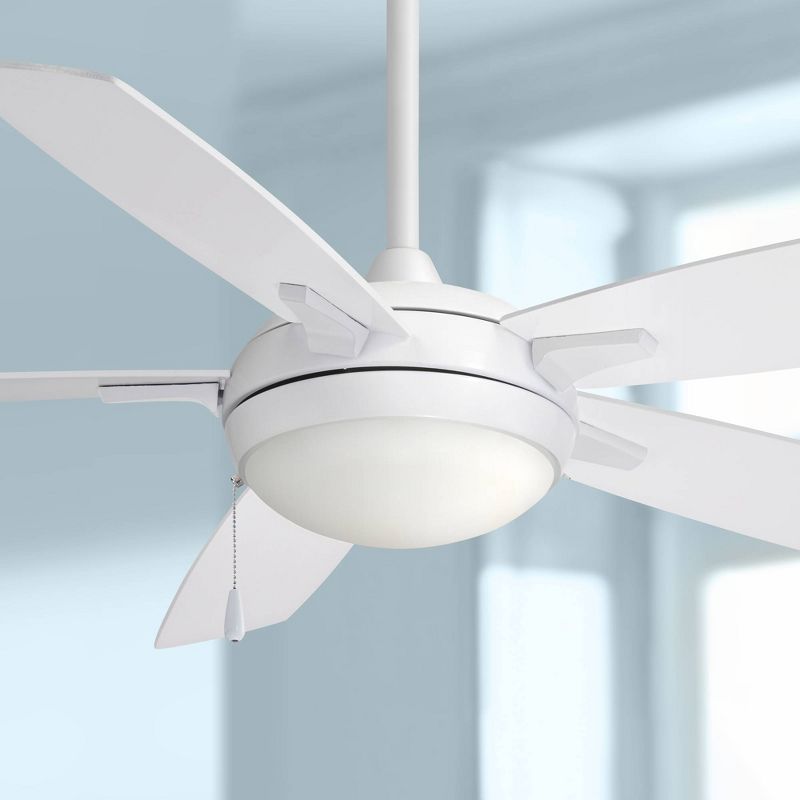 54" Minka Aire Lun-Aire White LED Ceiling Fan