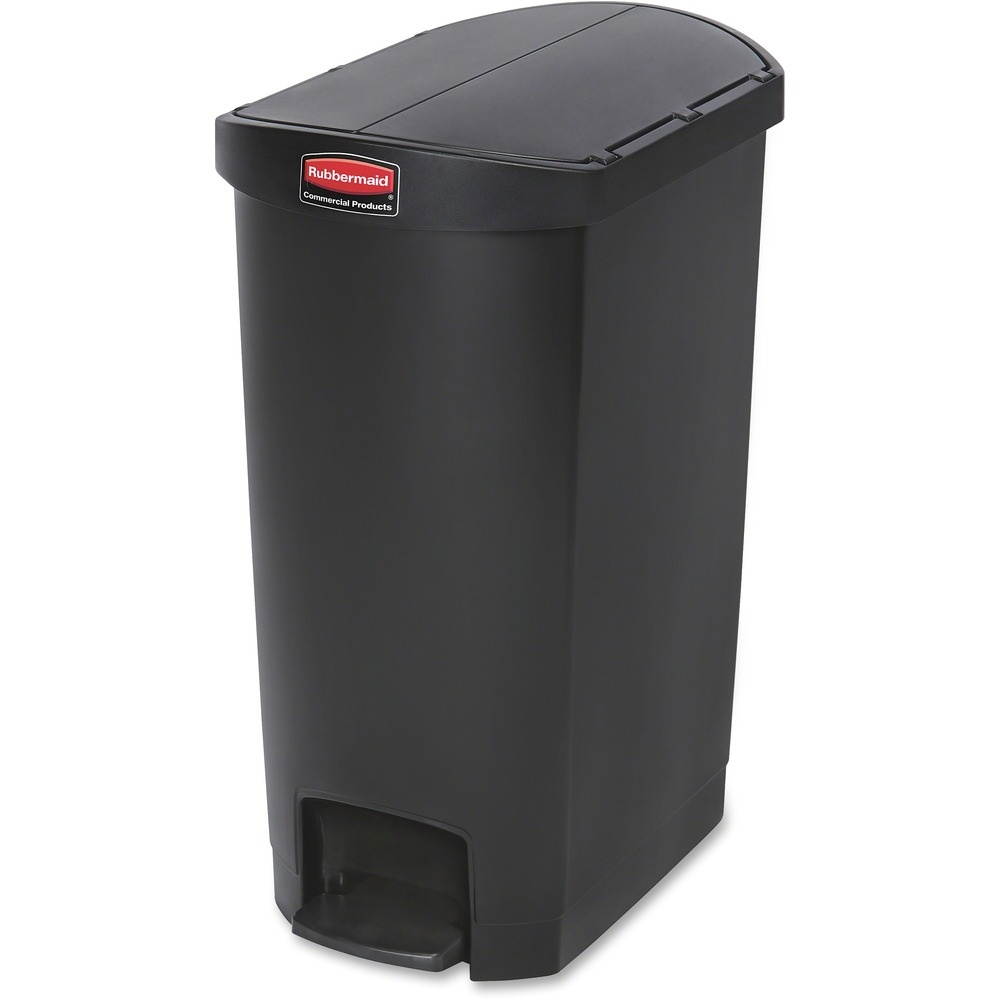 Rubbermaid Commercial Slim Jim Resin Step-On Container End Step Style 13 gal