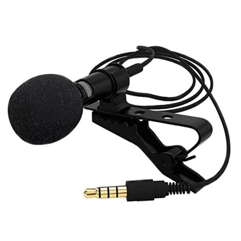 Mini Metal Microphone Portable Lapel with Clip-on Cell Phone Microphone for Sing Speech