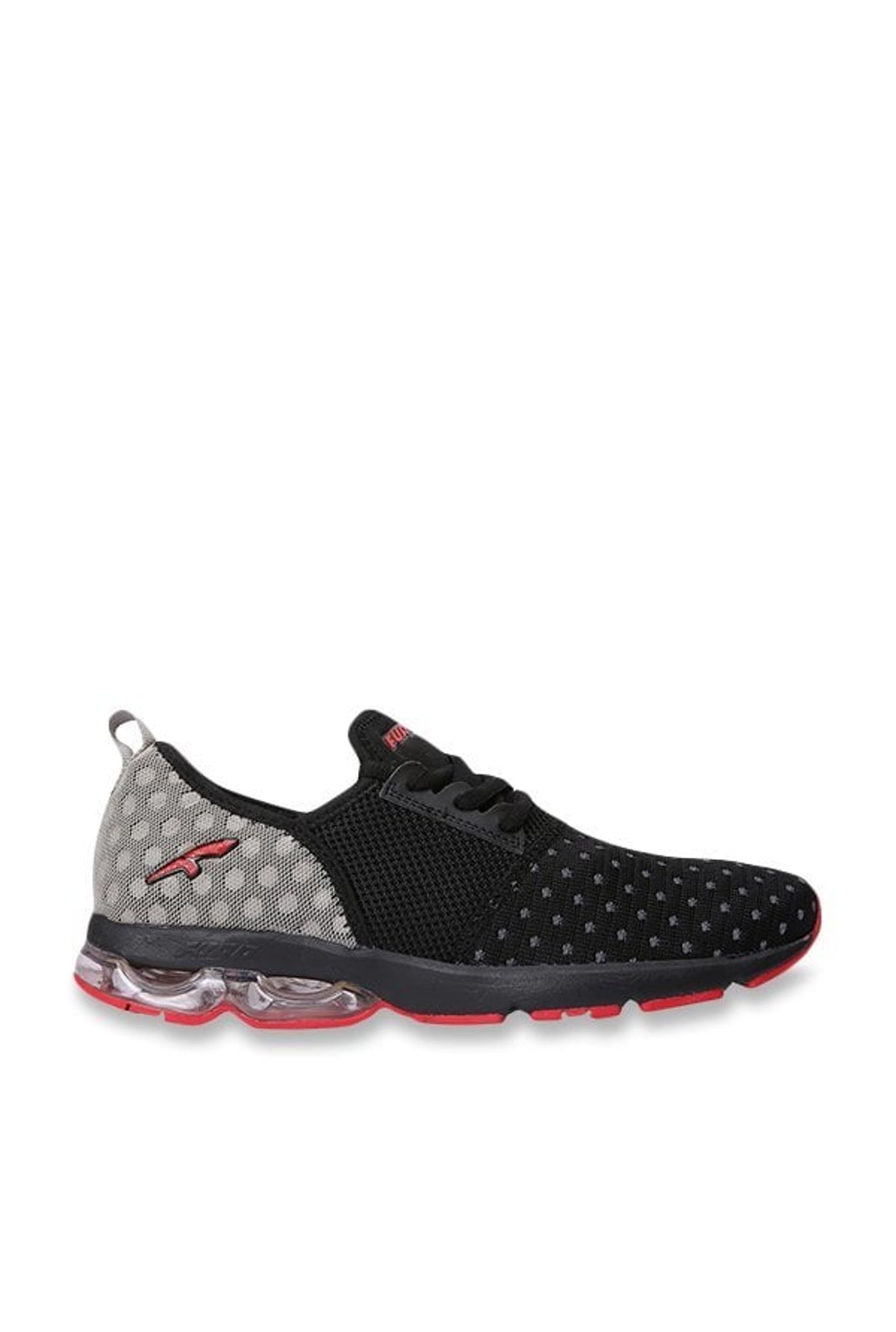 Furo by Red Chief Men's Black & Grey Running Shoes