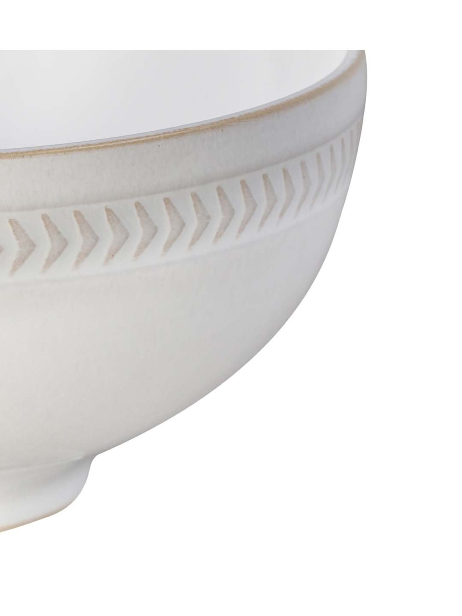 DENBY Natural Canvas White Stoneware Rice Bowl (480 ml) - Set of 1