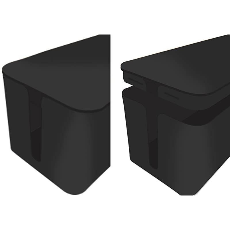 Cable Management Box Organizer for Cords Power Strips or Surge Protectors Hide Loose Wires Behind TVs Home Office Computers Office Desks Entertainment Centers