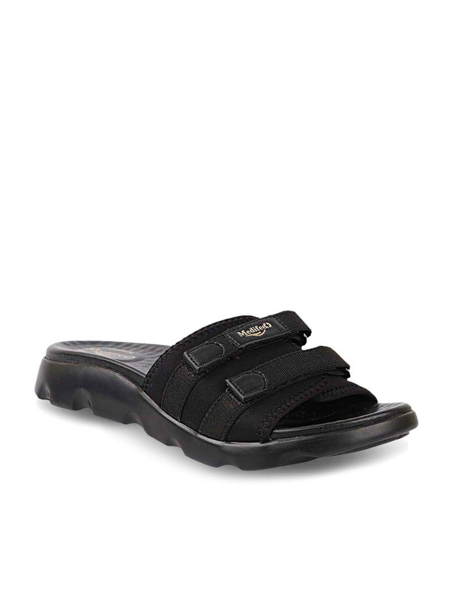 MediFeet Women's Core Black Casual Wedges