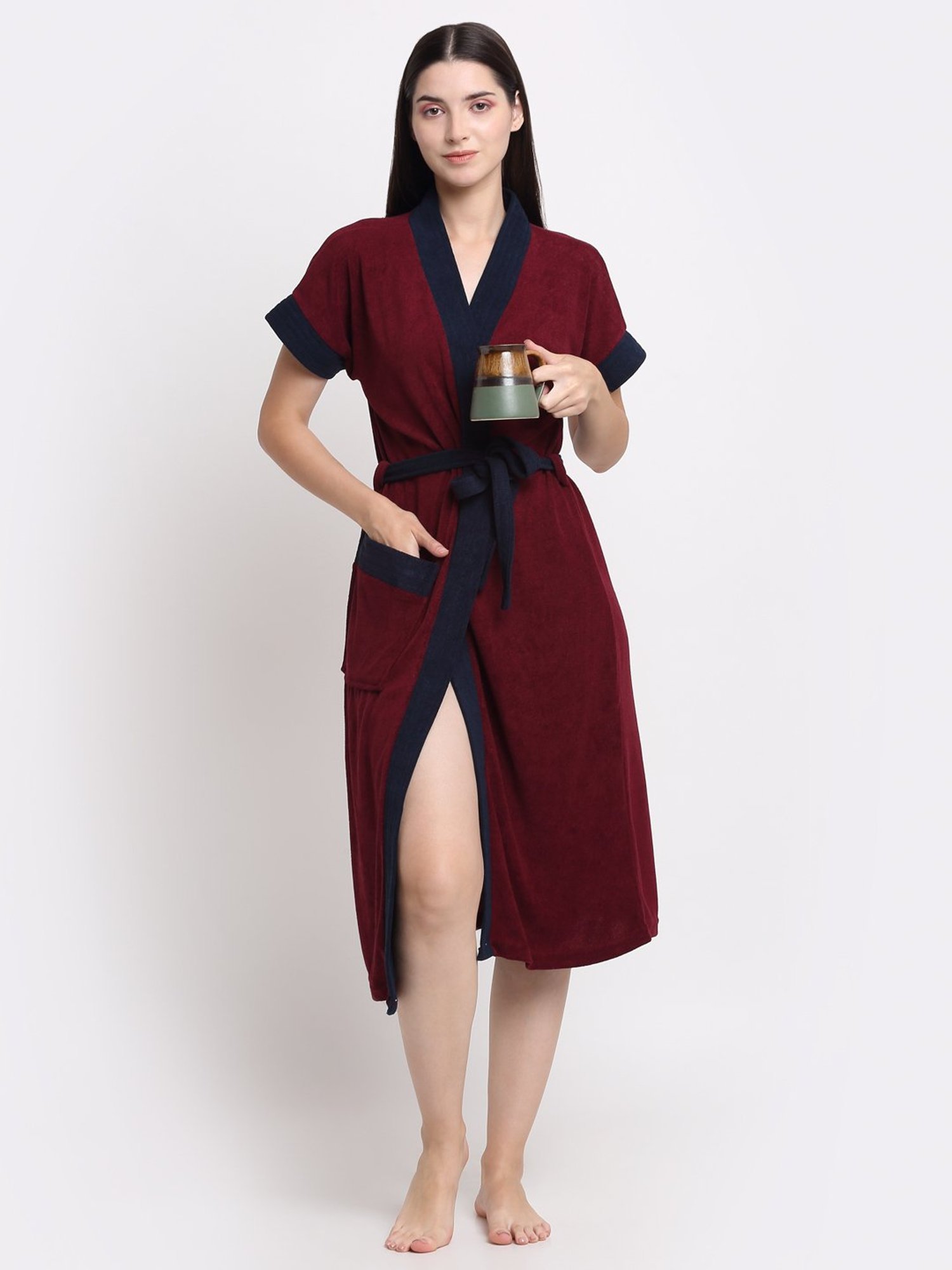 Trident Comfort Living Grey Cotton 380 GSM Bathrobe