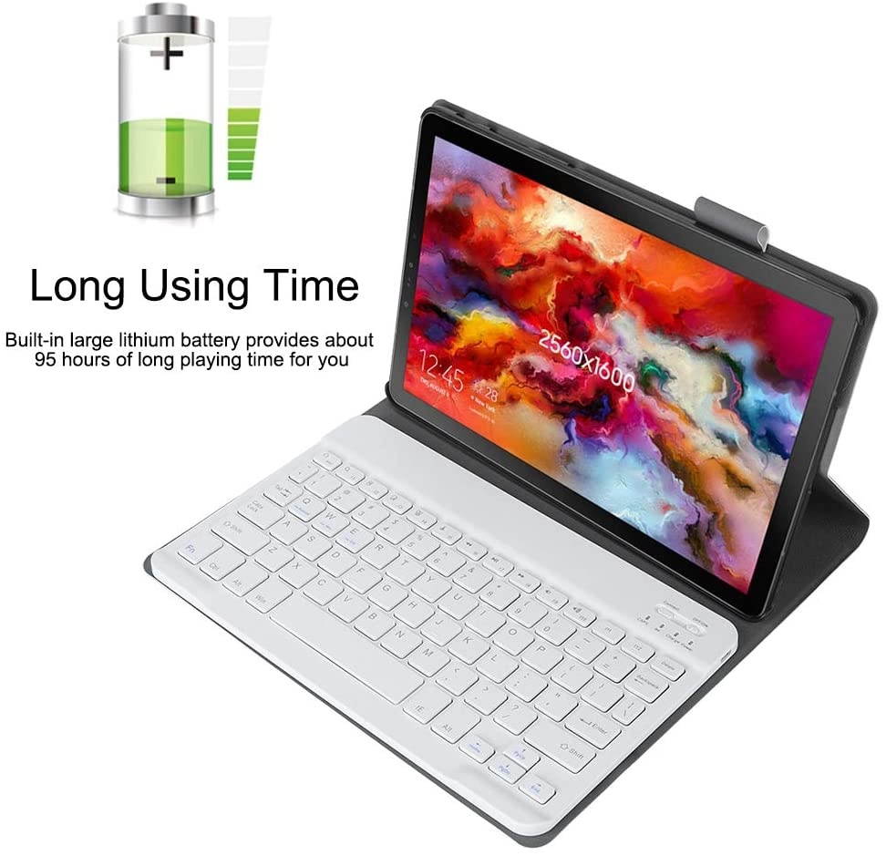 Zerone Wireless Keyboard Case for 10.1'' Samsung Tablet S4, Tab A,10.5 T830/T835 Bluetooth Detachable Keyboard Magnetic Folio with Screen Protector & Stylus Holder(Rose Gold)