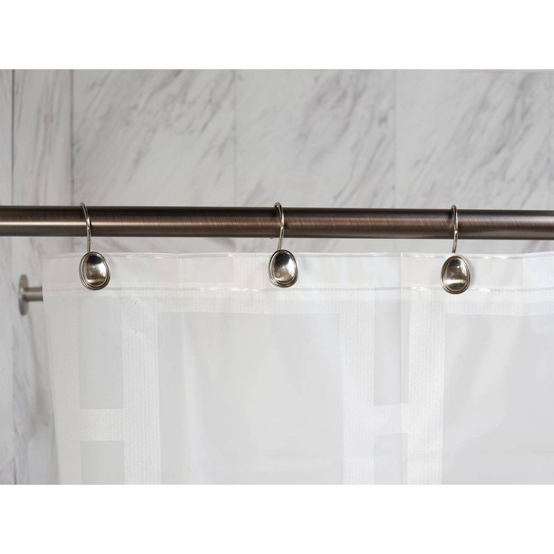 Shower Curtain Hooks Elegant Home Fashion Dark Silver