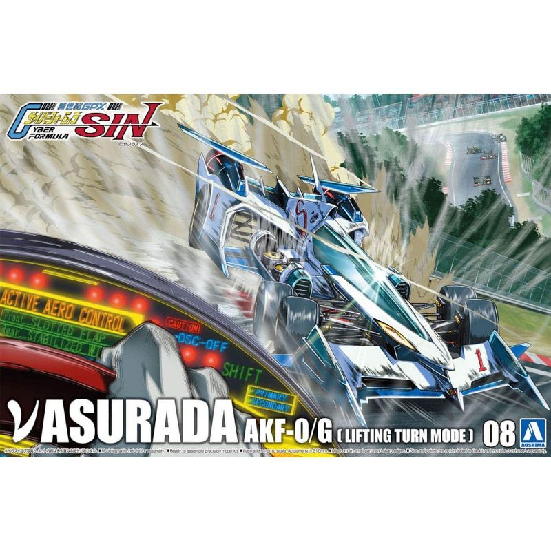 Aoshima Future GPX Cyber Formula Nu Asurada AKFO/G Lifting Turn Mode 1/24 Scale Model Kit