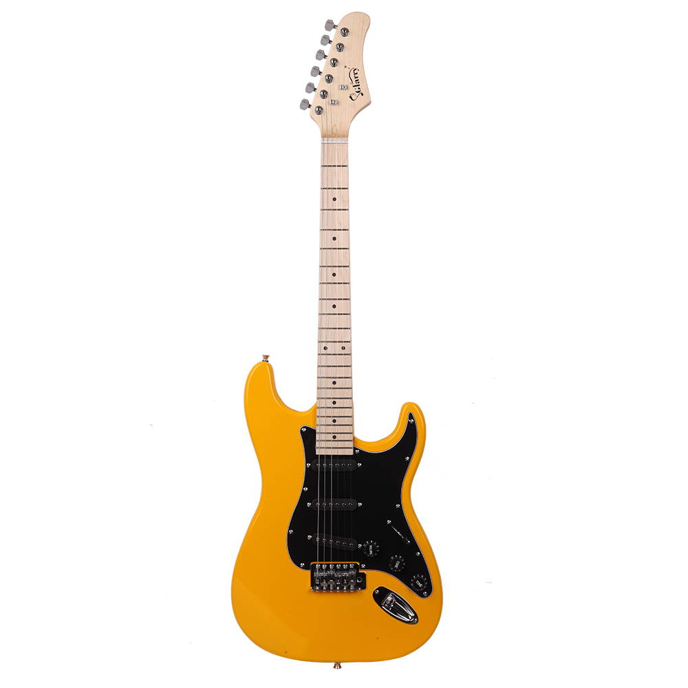 Glarry GST Stylish Electric Guitar Kit with Black Pickguard Orange